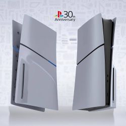 Façade Case Faceplate Integrated Cover for Sony PS5 Slim 30th HUD System - Grey