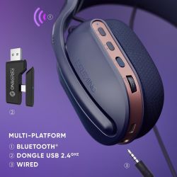 CASQUE ONIVERSE GAMING SANS FIL POLARIS - Sideral Blue (MULTIPLATEFORME)