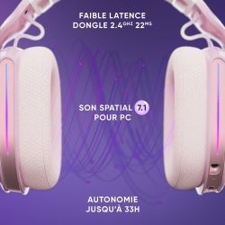 CASQUE ONIVERSE GAMING SANS FIL POLARIS - Aurora Pink (MULTIPLATEFORME)