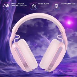 CASQUE ONIVERSE GAMING SANS FIL POLARIS - Aurora Pink (MULTIPLATEFORME)