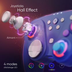 Manette Sans fil Bluetooth Foenix Supreme Ultra Violet (Nintendo Switch 2 / Switch / Gamecube / Wii / PC)