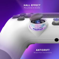 Manette Sans fil Revolt V2 Bluetooth Moon White ONIVERSE (PS4 - PC- Mobile)