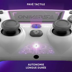 Manette Sans fil Revolt V2 Bluetooth Moon White ONIVERSE (PS4 - PC- Mobile)