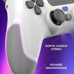 Manette Sans fil Revolt V2 Bluetooth Moon White ONIVERSE (PS4 - PC- Mobile)