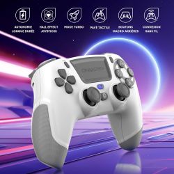 Manette Sans fil Revolt V2 Bluetooth Moon White ONIVERSE (PS4 - PC- Mobile)