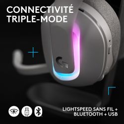 CASQUE LOGITECH G522 LIGHTSPEED LIGHTSYNC RVB HEADSET - WHITE