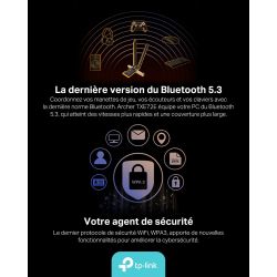 CARTE RESEAUX WIFI 6E + BLUETOOTH 5.3 TXE72ETP-LINK AXE5400