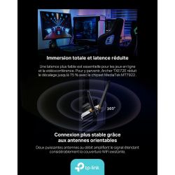 CARTE RESEAUX WIFI 6E + BLUETOOTH 5.3 TXE72ETP-LINK AXE5400