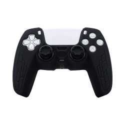 PROTECTION SILICONE AVEC GRIPS POUR MANETTE DUALSENSE PS5 (NOIR)