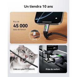 Câble INIU 240W Cable USB C vers USB C 2m charge rapide