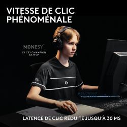 SOURIS GAMING SANS FILLOGITECH - G PRO X 2 SUPERSTRIKE LIGHTSPEED WIRELESS - NOIR/BLANC