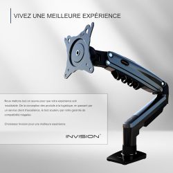 SUPPORT ECRAN Invision BRAS A GAZ ORIENTABLE 1 ECRANS 19-32 POUCES B09963RQ6Y
