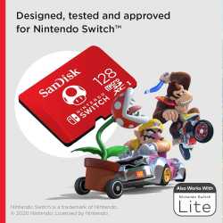 CARTE MICRO SDXC SANDISK 128GB NINTENDO SWITCH MARIO