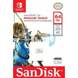 CARTE MICRO SDXC SANDISK ZELDA 64GO NINTENDO SWITCH