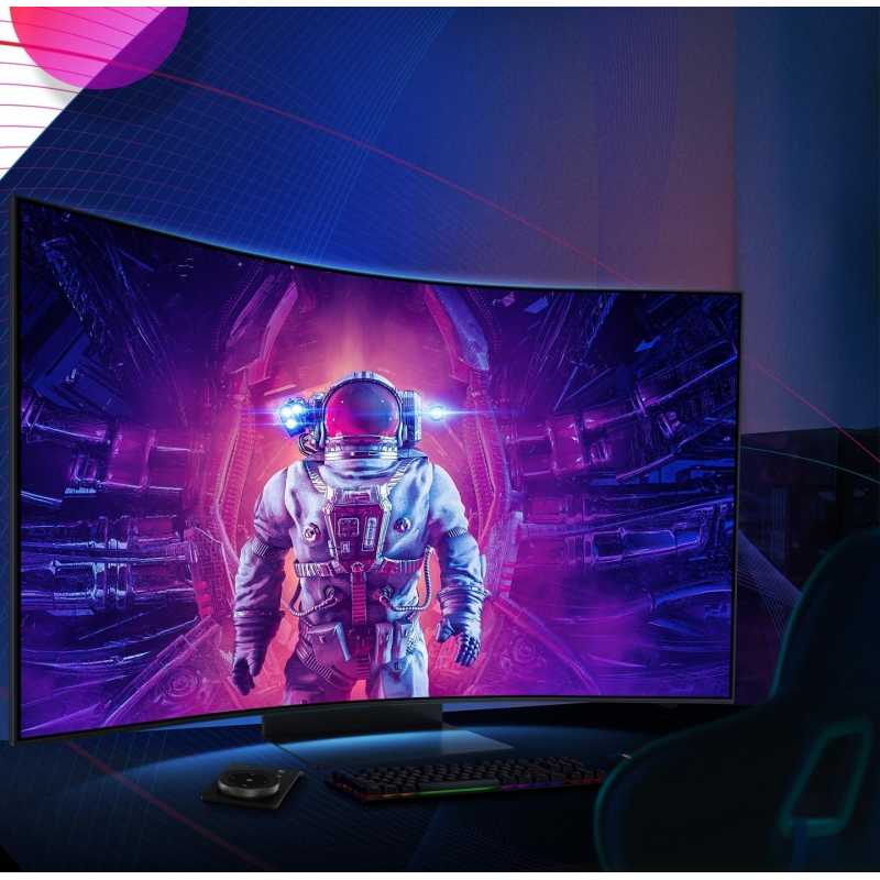 Courbure 1000R — La courbure qui enveloppe le champ de vision pour une immersion maximale, à plus de 80 cm de distance.