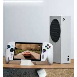 Jeu instantané avec la Xbox Series S — La console portable aux côtés d'une Xbox Series S pour reprendre une partie