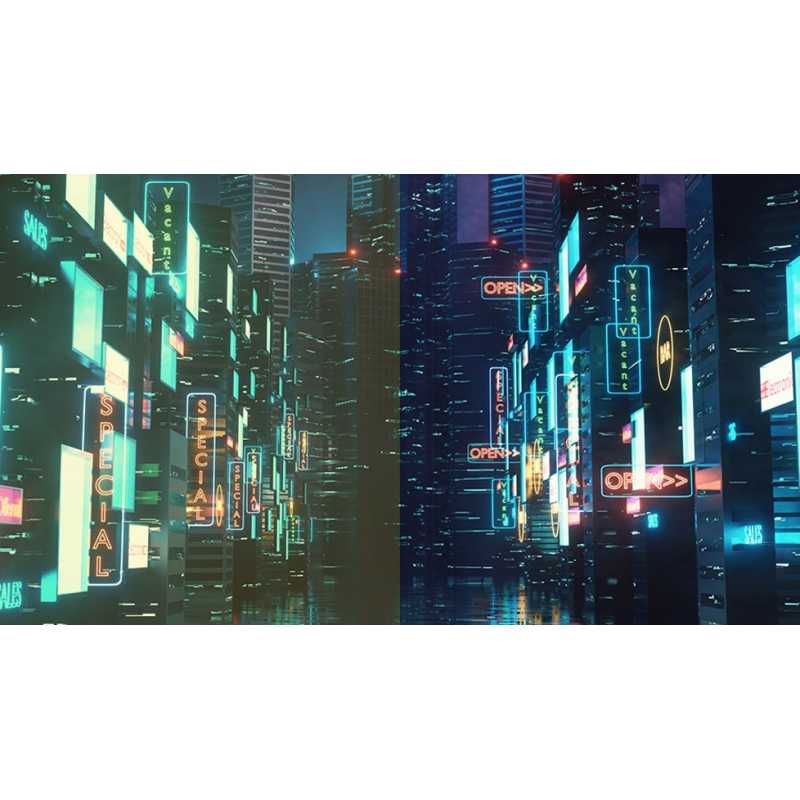 Réduction de lumière bleue — Comparaison entre affichage classique et Less Blue Light Pro intégré à la dalle.