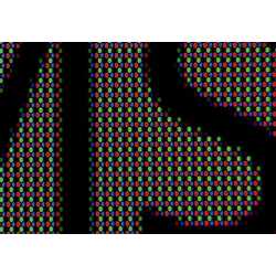 QD-OLED traditionnel — Comparatif de l'arrangement des pixels : QD-OLED traditionnel.