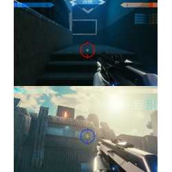 Smart Crosshair — Le point de visee change automatiquement de couleur pour rester visible sur tout fond.