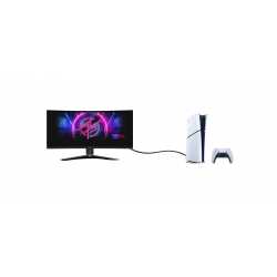 Console Mode et HDMI 2.1 — Le mode console avec HDMI 2.1 48 Gbps qui adapte l'ecran aux manettes et consoles.