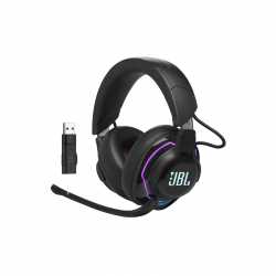 Casque, smartphone et dongle — L'usage multiplateforme du casque avec son dongle sans fil et un smartphone.