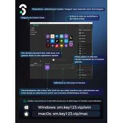 SOOMFON Stream Controller - 15 LCD Touches Macro & Info Barre, Mac & Win