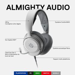 CASQUE SteelSeries Arctis Nova 1P (MULTI) BLANC