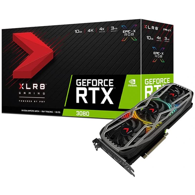 CARTE GRAHIQUE PNY RTX 3080 10G XLR8 GAM REVELEPIC-X 3FAN CARTE GRAHIQUE PNY RTX 3080 10G XLR8 GAM REVELEPIC-X 3FAN