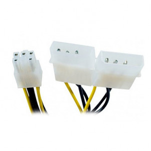 ADAPTATEUR ALIMENTATION MOLEX VERS CV PCIE 6 PINS 15CM