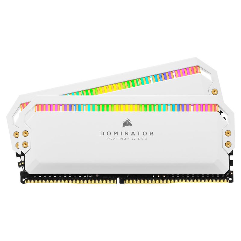 DDR 4 3200 MHZ 32GO (2X16GO) CORSAIR DOMINATOR PACK BLANC - RGB