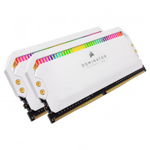 DDR 4 3200 MHZ 32GO (2X16GO) CORSAIR DOMINATOR PACK BLANC - RGB