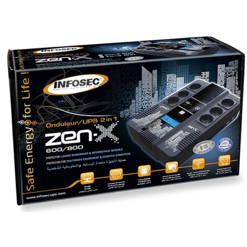 ONDULEUR INFOSEC ZEN X 800 VA