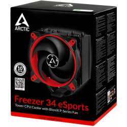 ARCTIC FREEZER 34 ESPORTS - VENTILATEUR PROCESSEUR POUR SOCKET INTET ET AMD, ROUGE