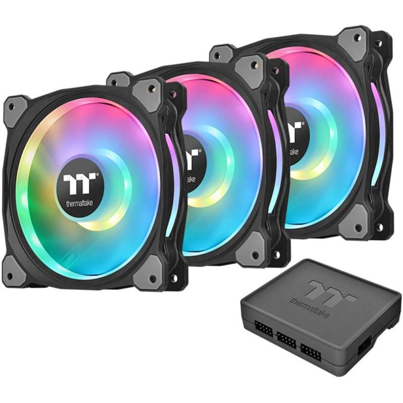 VENTILATEUR BOITIER THERMALTAKE RIING DUO 14 LED RGB TT PREMIUM EDITION 3ER PACK (140X140X25MM) - 4 PINS