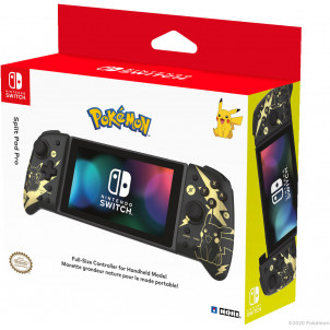 MANETTE HORI SPLIT PAD PRO PIKACHU BLACK ET GOLD EDITION SWITCH