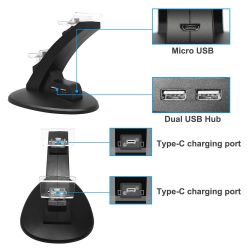 CHARGEUR DEUX GAMEPAD STAND DOCK FOR SWITCH PRO CONTROLLER SWITCH