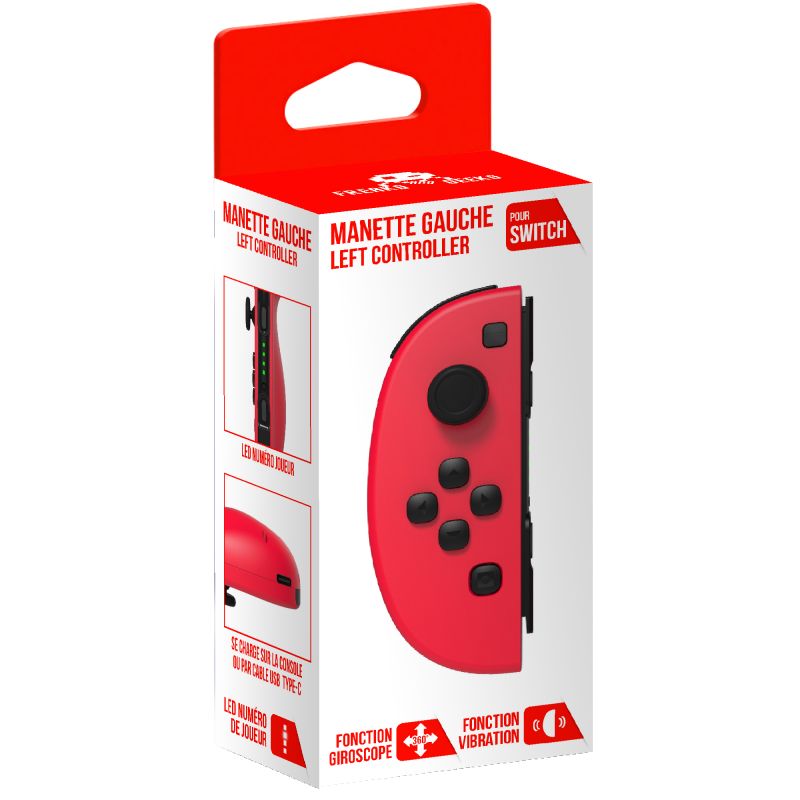 MANETTE JOYCON GAUCHE ROUGE VIF FREEKS SWITCH