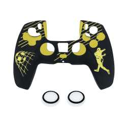 PROTECTION EN SILICONE POUR MANETTE PS5 DUALSENSE - FOOTBALL JAUNE