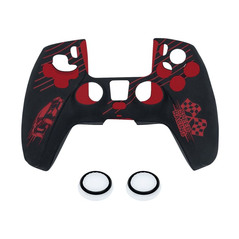 PROTECTION EN SILICONE POUR MANETTE PS5 DUALSENSE - RACING ROUGE