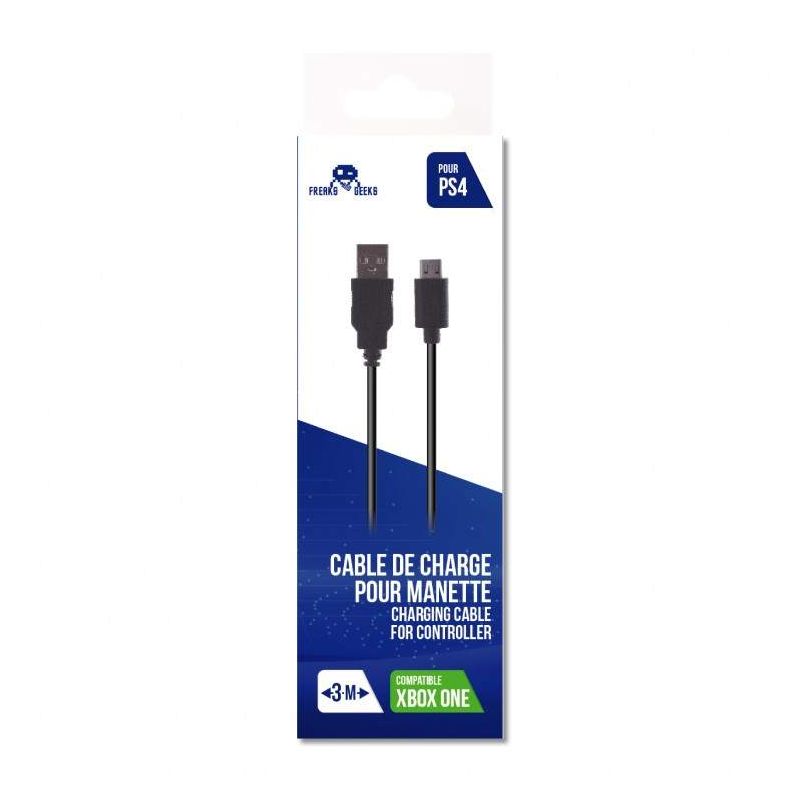 CABLE DE RECHARGE MANETTE DE PS4/XBOXONE/MOBILE (MICRO USB) 3M