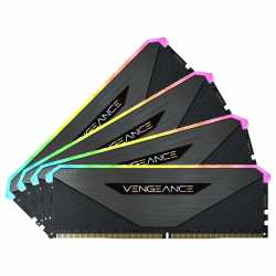 DDR4 3600 MHZ CORSAIR VENGEANCE RGB RT 32 GO (4 X 8 GO) CL18 - NOIR