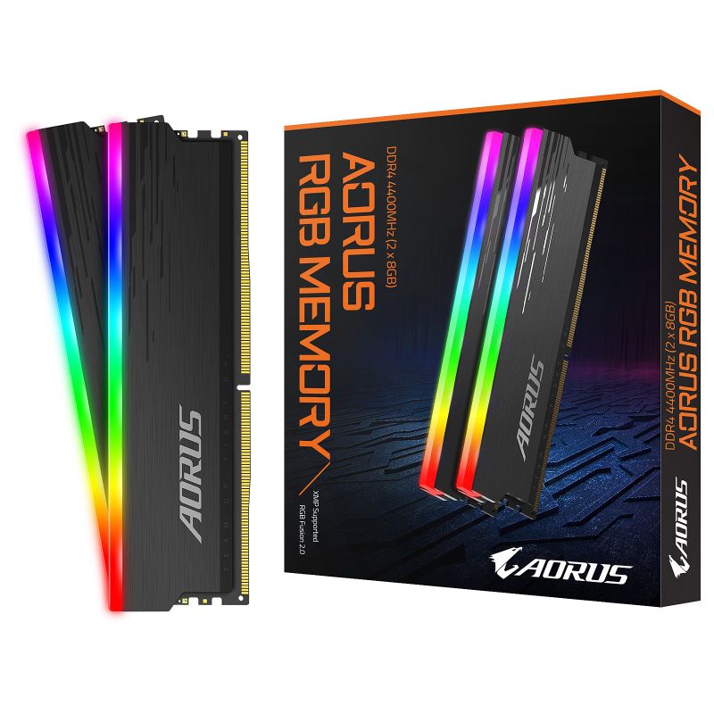 DDR 4 4400 MHZ GIGABYTE AORUS RGB MEMORY 16 GO (2 X 8 GO) CL19 (GP-ARS16G44)