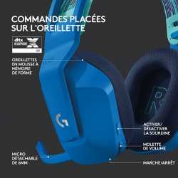 CASQUE LOGITECH G733 LIGHTSPEED HEADSET - BLUE