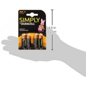 PILES DURACELL SIMPLY MN1500/LR6 AA PACK DE 4 PILES