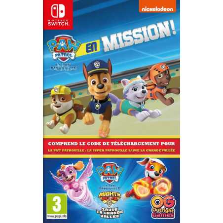 PAW PATROL( PAT PATROUILLE) ON A ROLL + MIGHTY PUPS (PACK 2 JEUX )
