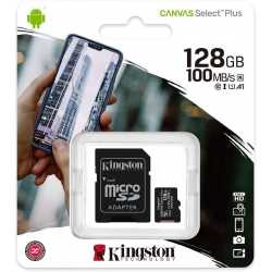 MICRO SD KINGSTON 128GB CLASSE 10 SDCS2/128GB + ADAPTATEUR SD