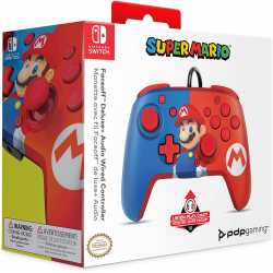 MANETTE FILAIRE SWITCH PDP CONTROLLER FACEOFF DELUXE + AUDIO SUPER MARIO