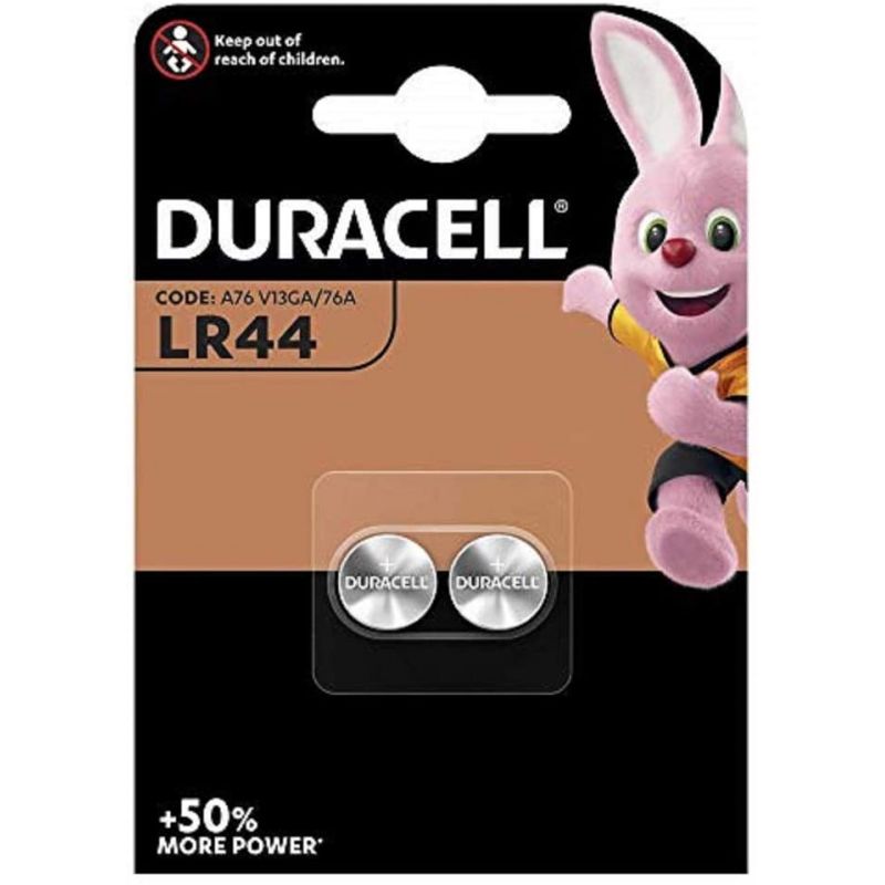 PILES DURACELL LR44 ALCALINES A76 1.5V 130MAH BL2 X2