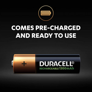 PILES RECHARGEABLE DURACELL HR6 DC1500 AA 1300MAH X4