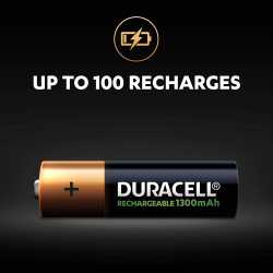 PILES RECHARGEABLE DURACELL HR6 DC1500 AA 1300MAH X4